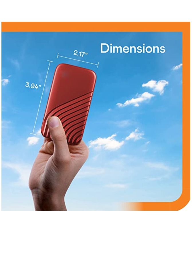 My Passport SSD - Portable SSD, up to 1050MB/s Read and 1000MB/s Write Speeds, USB 3.2 Gen 2 - 500 GB - Image 2