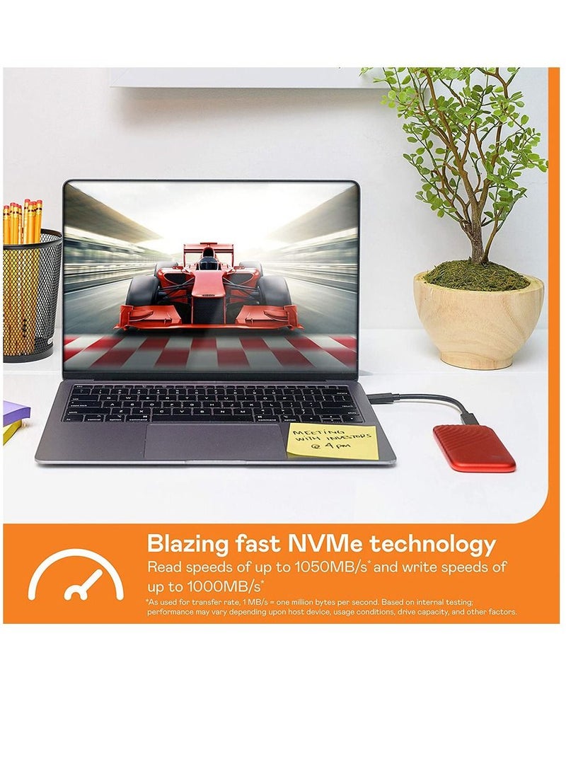 My Passport SSD - Portable SSD, up to 1050MB/s Read and 1000MB/s Write Speeds, USB 3.2 Gen 2 - 500 GB - Image 4