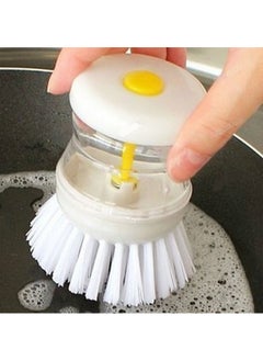 SHOPEE Branded Dish/Washbasin Plastic Cleaning Brush With Liquid Soap Dispenser, Multicolour (Pack Of 3)  - Image 3