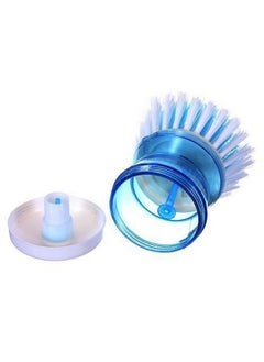SHOPEE Branded Dish/Washbasin Plastic Cleaning Brush With Liquid Soap Dispenser, Multicolour (Pack Of 3)  - Image 2