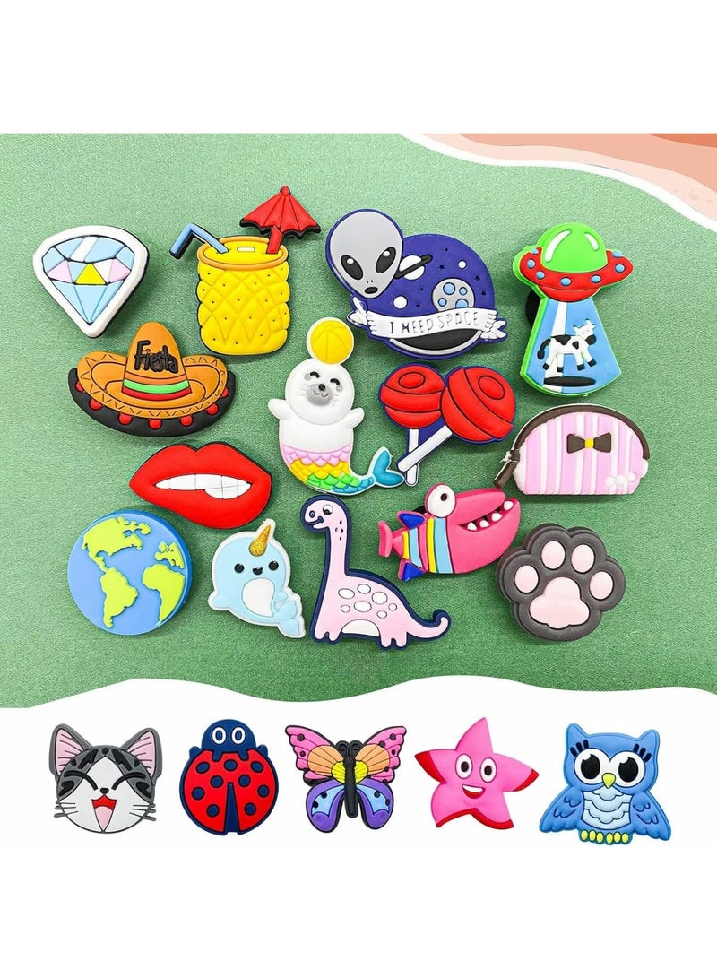 KASTWAVE 100 Pcs Colorful Cartoon Shoe Charms for Crocs - Fun PVC Accessories for Kids, Adults & Parties, IdealBirthday Gifts & Collectibles - Image 4