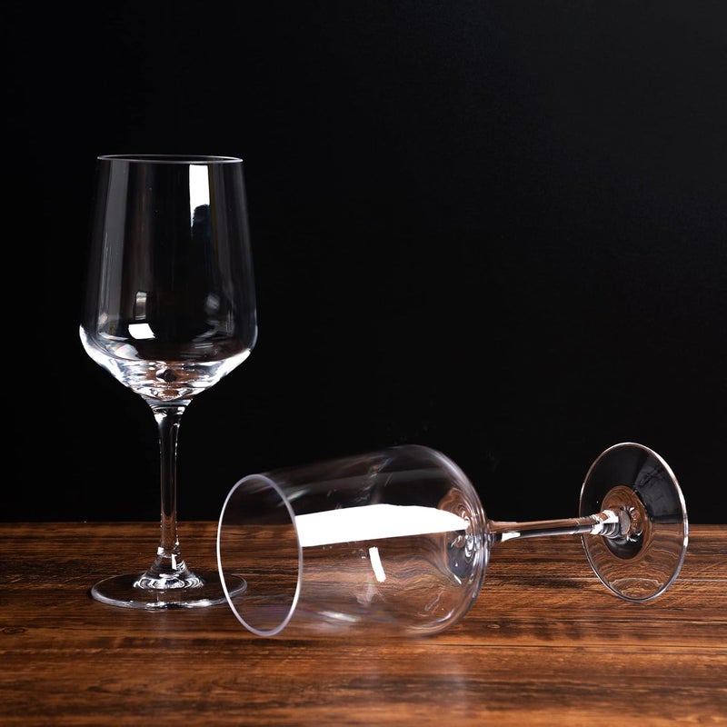 KOXIN-KARLU Unbreakable Classic 18 ounce All-Purpose Plastic Stem Wine Glasses Acrylic Glasses, Set of 6 Clear - Image 4