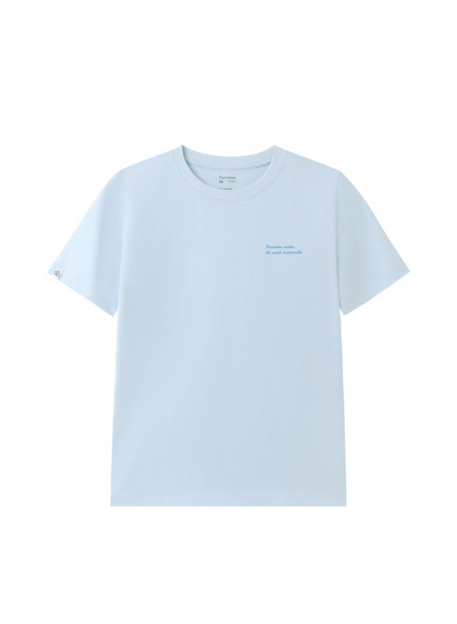purcotton Women'S Summer Cotton Short Sleeve T-Shirt Classic Round Neck Top - Image 2