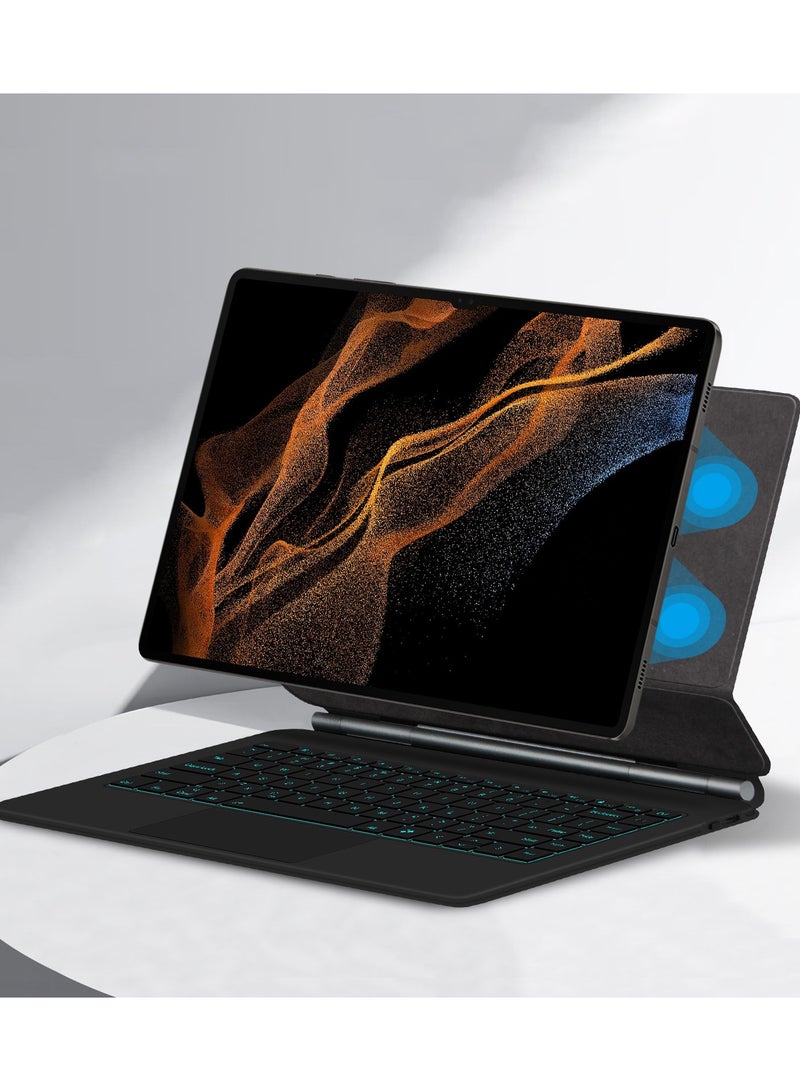 general Magnetic Suspension Keyboard Case Compatible with Samsung Galaxy Tab S10 Ultra, Bluetooth Wireless Keyboard with Smart Touchpad & Tablet Protective Cover - Image 1