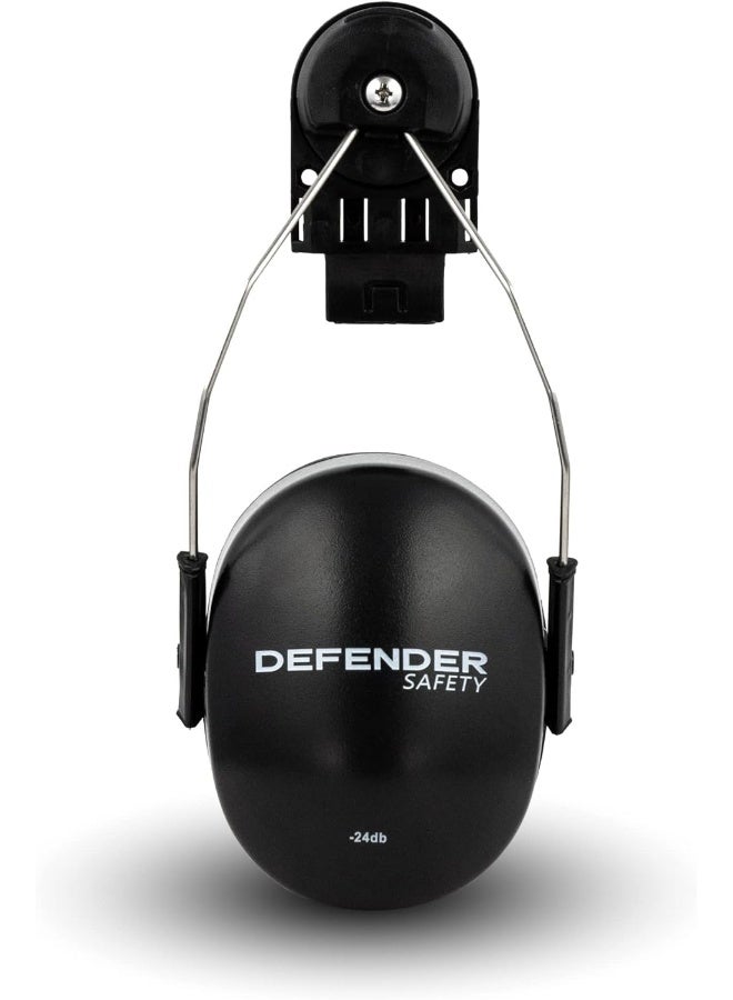Defender Safety Defender Safety H1 Helmet Attachable Ear Muffs, 24dB ANSI Ear Protection for Construction with Hard Hat Mounting Adaptors  - Image 5