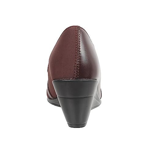 Metro Women Brown Synthetic Leather Peeptoes UK/5 EU/38 (31-288) - Image 4
