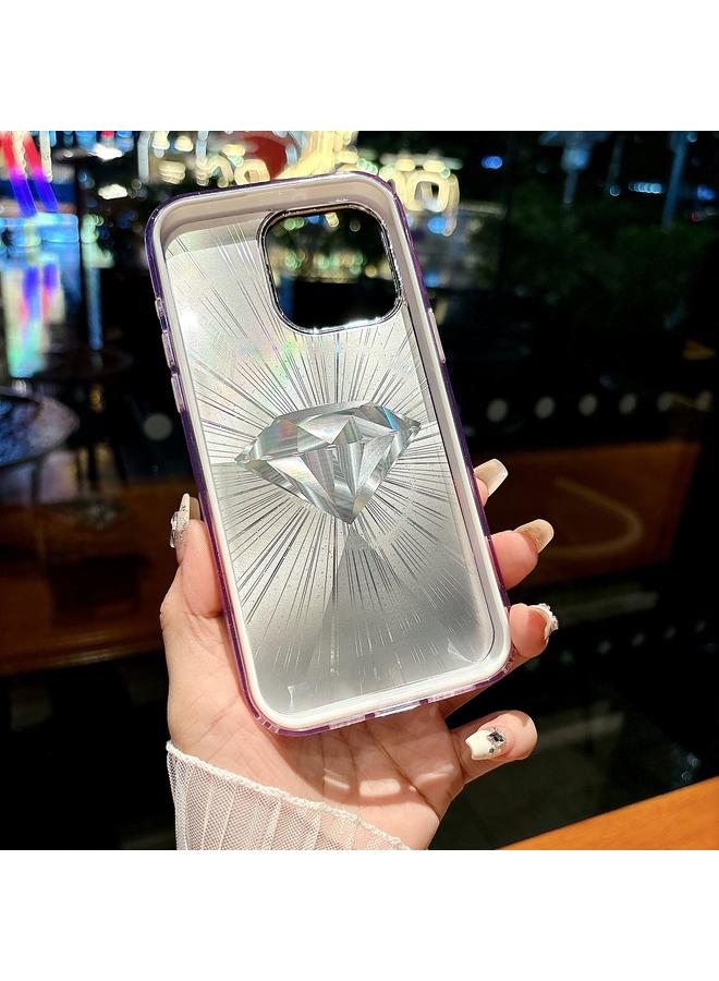 S-TOP Case For iPhone 11 Pro Max Diamond Texture TPU Hybrid PC IMD Phone Case - Image 3