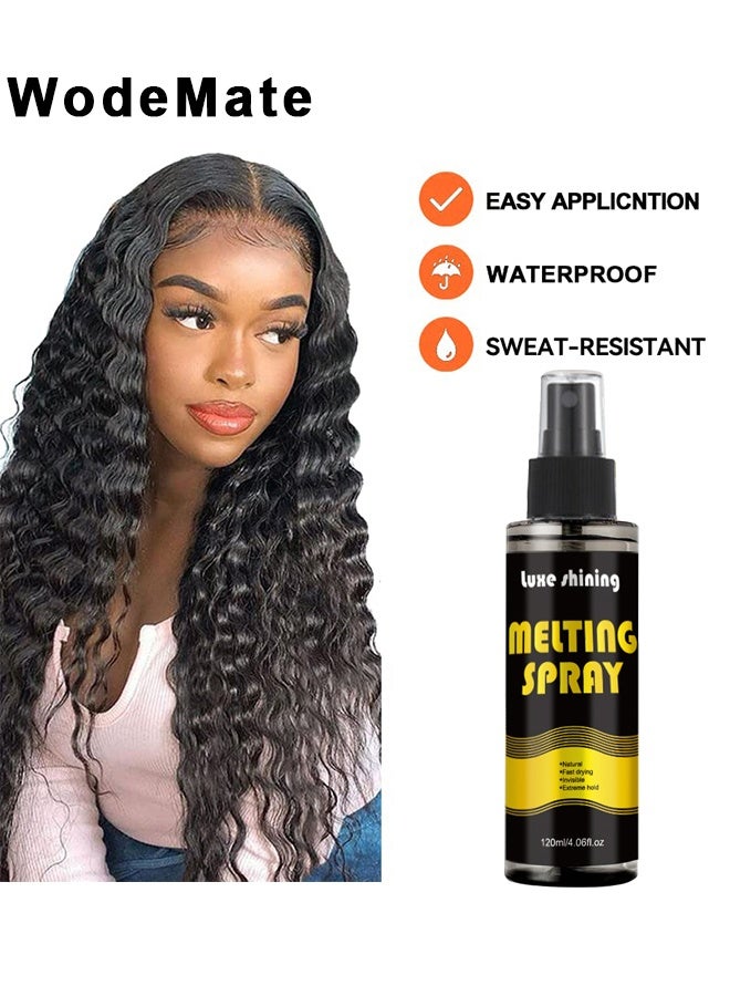 مودميت بخاخ ذائب، لاصق شعر سيليكوني رقيق بديل، تثبيت طويل الأمد للباروكات المصنوعة من البولي والدانتيل، 3-4 أسابيع، باروكات، أنظمة باروكة، لاصق غير مرئي ومقاوم للماء، بخاخ ذائب للباروكة ولاصق الشعر للباروكات، 120 مل - Image 4