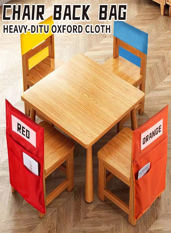 HELLO PAPAYA Chair Pockets for Classrooms 1-18 Pack Chairback Buddy Pocket Chart with 3 Pockets and 1 Student Name Tag,Student Chair Pockets Organizer Chair Bags Classroom - Image 4