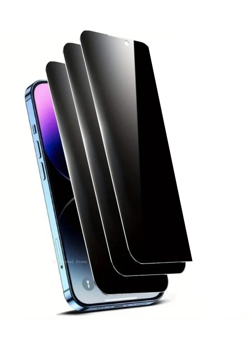 vesus iPhone Tempered Glass 3 Pack Privacy Screen Protector Set For iPhone 14 Pro Max 6.7 Inch Anti-Spy Tempered-Glass, Scratch Resistant iPhone Glass Full-Coverage Glass (Privacy, iPhone 14 Pro Max) - Image 1