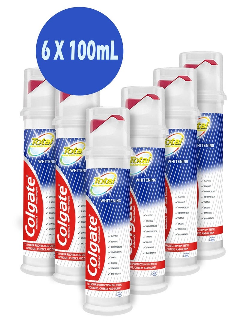 كولجيت 6 قطع توتال تبييض مضخة معجون أسنان ، 100 مل - Image 1