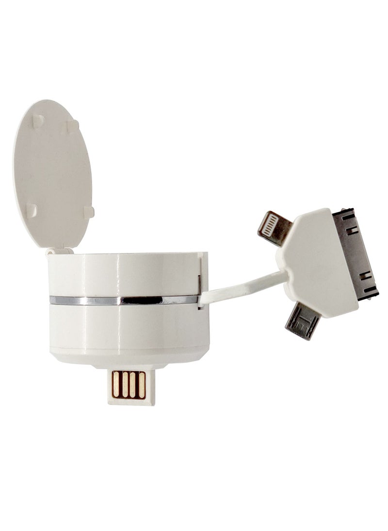 Generic - Smart Car Charger with Built-in Cable Lightning, 30-Pin and Micro USB for iPhone, iPad and Android - Image 1