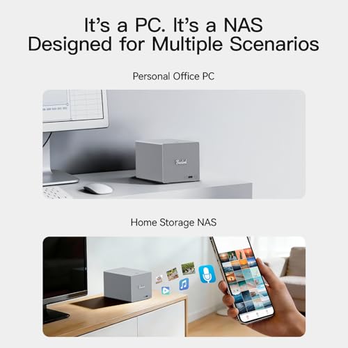 Beelink ME Pro N95 Mini PC NAS, Intel N95 12GB LPDDR5 128GB SSD Desktop PC, 2.5G+5G LAN/WiFi 6/BT5.4, Mini Computer Support 3*M.2 PCle3.0 SSD Slots + 2*HDD Bays for Office/Private Cloud/NAS Storage - Image 4