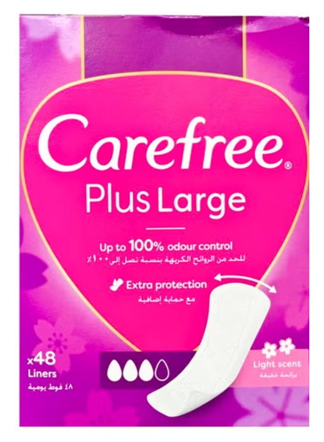 كيرفري بلس  فوط  كبيرة الحجم، عطر خفيف - عبوة من 48 قطعة