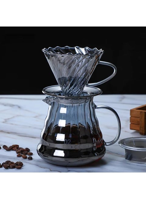 Manual V60 Hand Drip Coffee Maker 600ml Set Pack Of 2