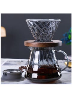 رانك  طقم تقطير v60 اّلة قهوة مكونة من قمع زجاجي وسيرفر زجاجي  - Image 1