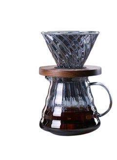 رانك  طقم تقطير v60 اّلة قهوة مكونة من قمع زجاجي وسيرفر زجاجي  - Image 3