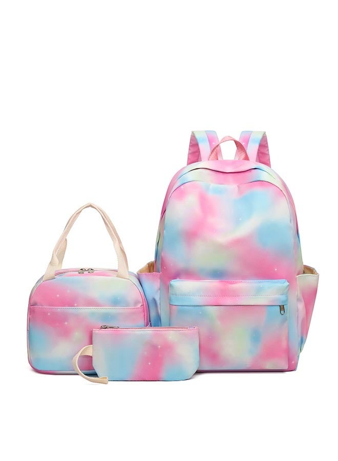 3pcs Printed Graphic Cute Functional Backpack Set Large Capacity Schoolbag and Shoulder Bag and Pencil Case for Kids/Girls - Image 1