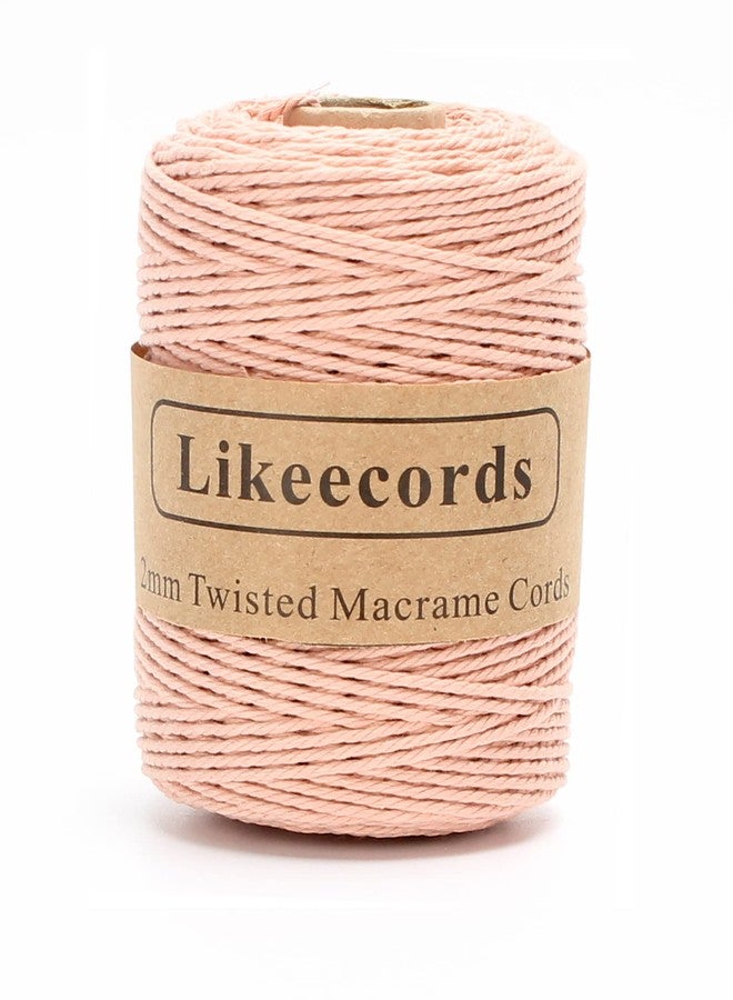 Likeecords خيط مكرمية 2 مم 150 متر، خيط قطني طبيعي مرن وناعم، خيط مكرمية بثلاثة خيوط ملتوية لصنع الحرف اليدوية، وتعليق النباتات، وتزيين المنزل. - Image 1