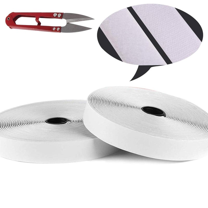 SAI PRASEEDA SAI PRASEEDA Regular Hook 20MTS_Regular Loop 20MTS with Easy Removal 20mm_ 20 MTS or 66 Feets White Color with Industrial Cutter_Measuring Tape SP4  - Image 3