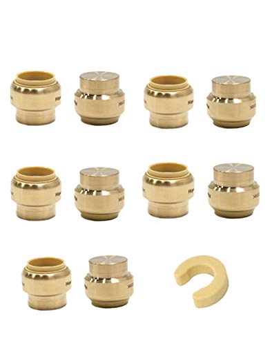 EFIELD Pack of 10 EFIELD 34 Inch Plug End Cap PushFit Fitting to Connect Pex Copper CPVC with Disconnect ClipPF100 - Image 1