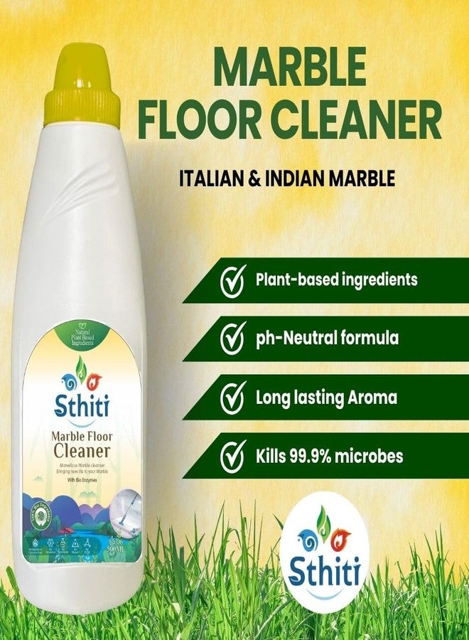 STHITI ECO Marble Floor Cleaner - Safe for Italian & Indian Marble | pH Neutral Formula | Preserves Shine & Surface Life | Non-Toxic, Plant-Based | Natural Oil Spearmint & Eucalyptus Aroma | 1000 ml - Image 2