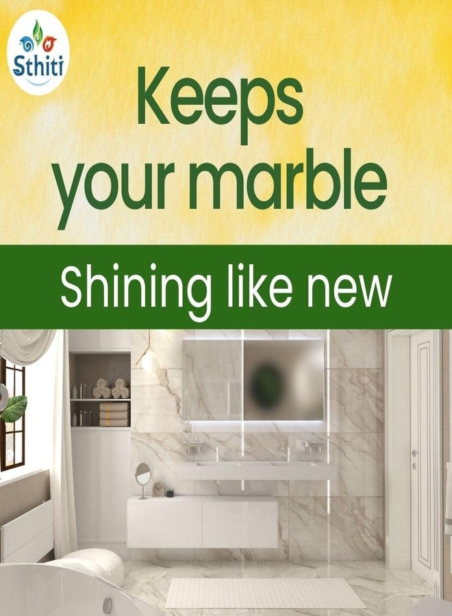 STHITI ECO Marble Floor Cleaner - Safe for Italian & Indian Marble | pH Neutral Formula | Preserves Shine & Surface Life | Non-Toxic, Plant-Based | Natural Oil Spearmint & Eucalyptus Aroma | 1000 ml - Image 3