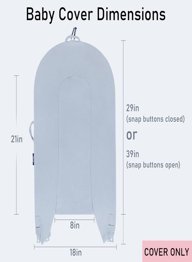 MEXXI Organic Replacement Cover with Waterproof Pad | Premium Quality Spare Cover Certified Organic Cotton | [Fits Dockatot Deluxe + Docks] (Cover Only) (Alice Blue, Waterproof Organic Cotton) - Image 2
