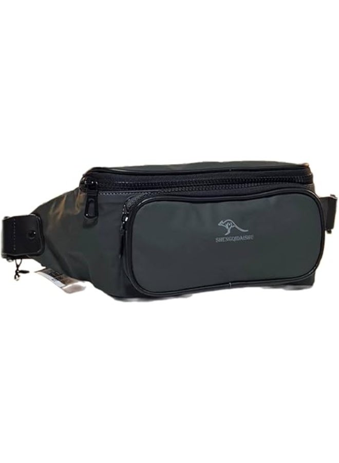 waterproof waist bag with a back zipper pocket and a spacious main pocket / High quality, wide pockets to carry more items, crossbody bag, waist bag