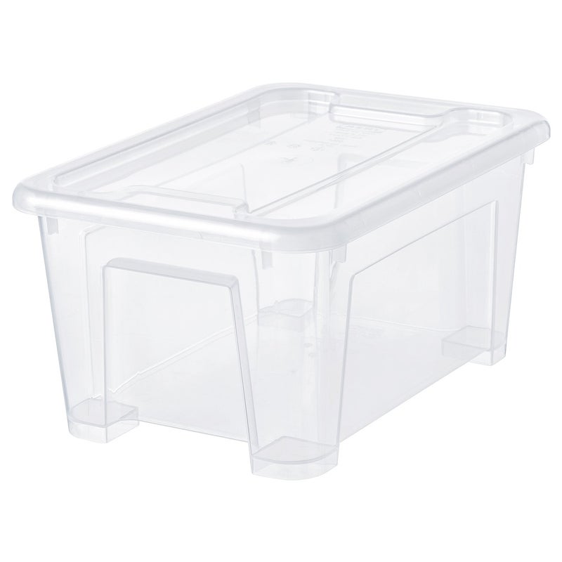 Baitique Transparent Storage Box with Lid, 28x20x14 cm, 5 L - Image 1