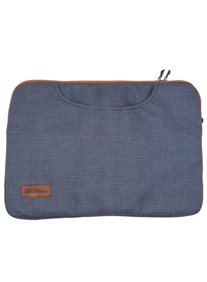 Gharibo Bags Slim Laptop bag model 1 - 15.6 Inch - Jeans - Image 2