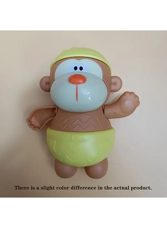 Yellow Spring Monkey Water Play Toy 1pc Bathing Partner Fun Swimming Toy For Indoor Baths - Image 1
