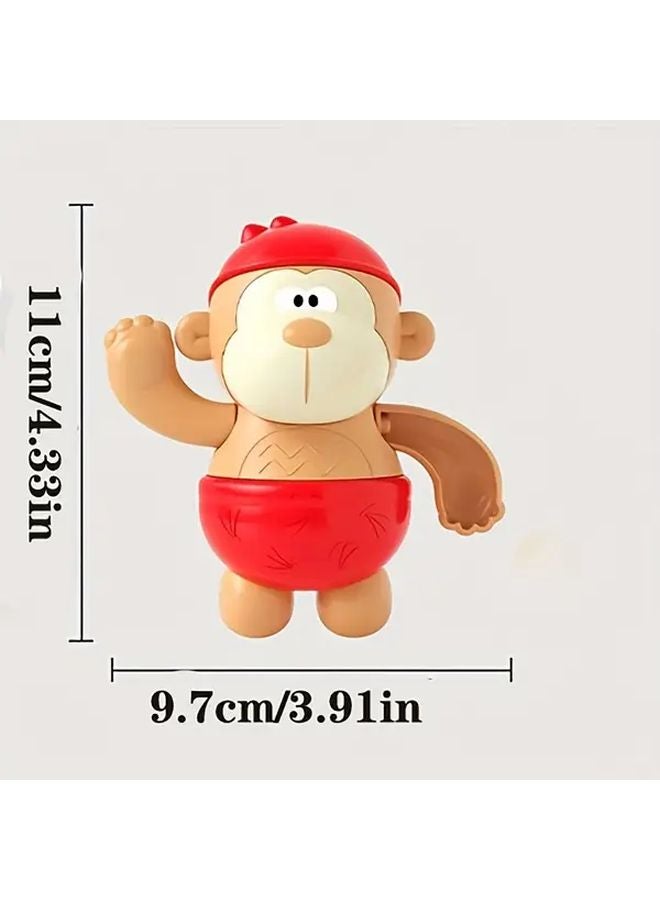 Yellow Spring Monkey Water Play Toy 1pc Bathing Partner Fun Swimming Toy For Indoor Baths - Image 3