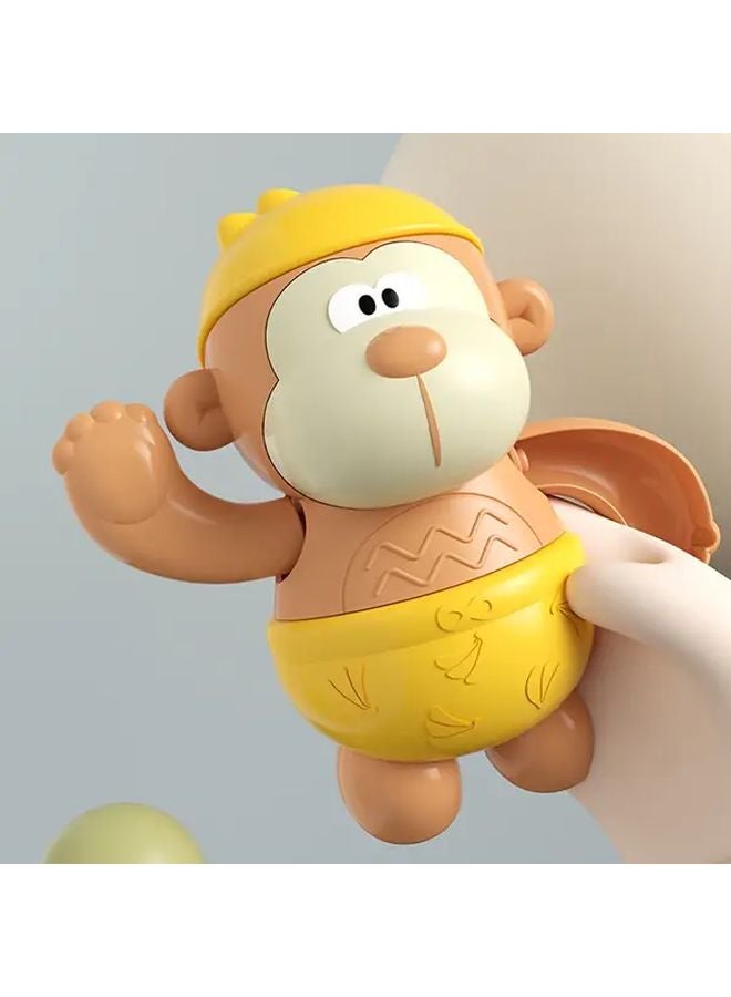 Yellow Spring Monkey Water Play Toy 1pc Bathing Partner Fun Swimming Toy For Indoor Baths - Image 4