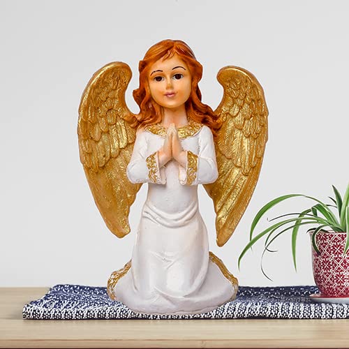 Newven Angel showpiece Idol Catholic Wall Decorative Christian Statues Figurine for Home Decor Craft Gifts for House Warming for Living Room 8 Inch - Image 4