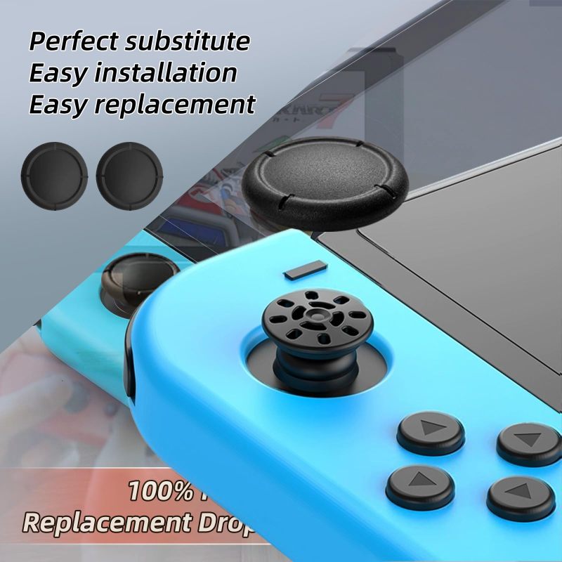 Silicone Thumb Stick Caps 1.5x1.5cm Anti-Slip Textured Surface - Elevated Control Joycon Thumb Cover for Nintendo Switch Gaming - Image 5