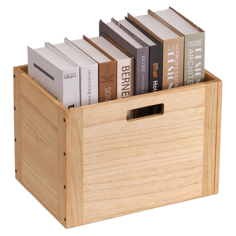 KIRIGEN Stackable Wood Storage Cube Basket Bins Organizer for Home Books Clothes Toy Modular Open Cubby Storage System Office Cubical Bookcase Closet Shelves C26NA