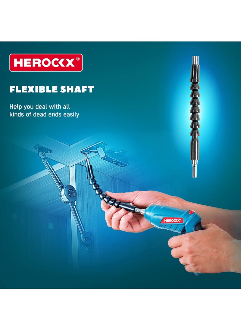 HEROCKX - Electric Screwdriver Set, 47 In 1 Usb Rechargeable 1800Mah Screwdriver Gun Twistable Handle, 3.6V HEROCKX Drill Screwdriver Bits Set With Built-In Led - Image 1