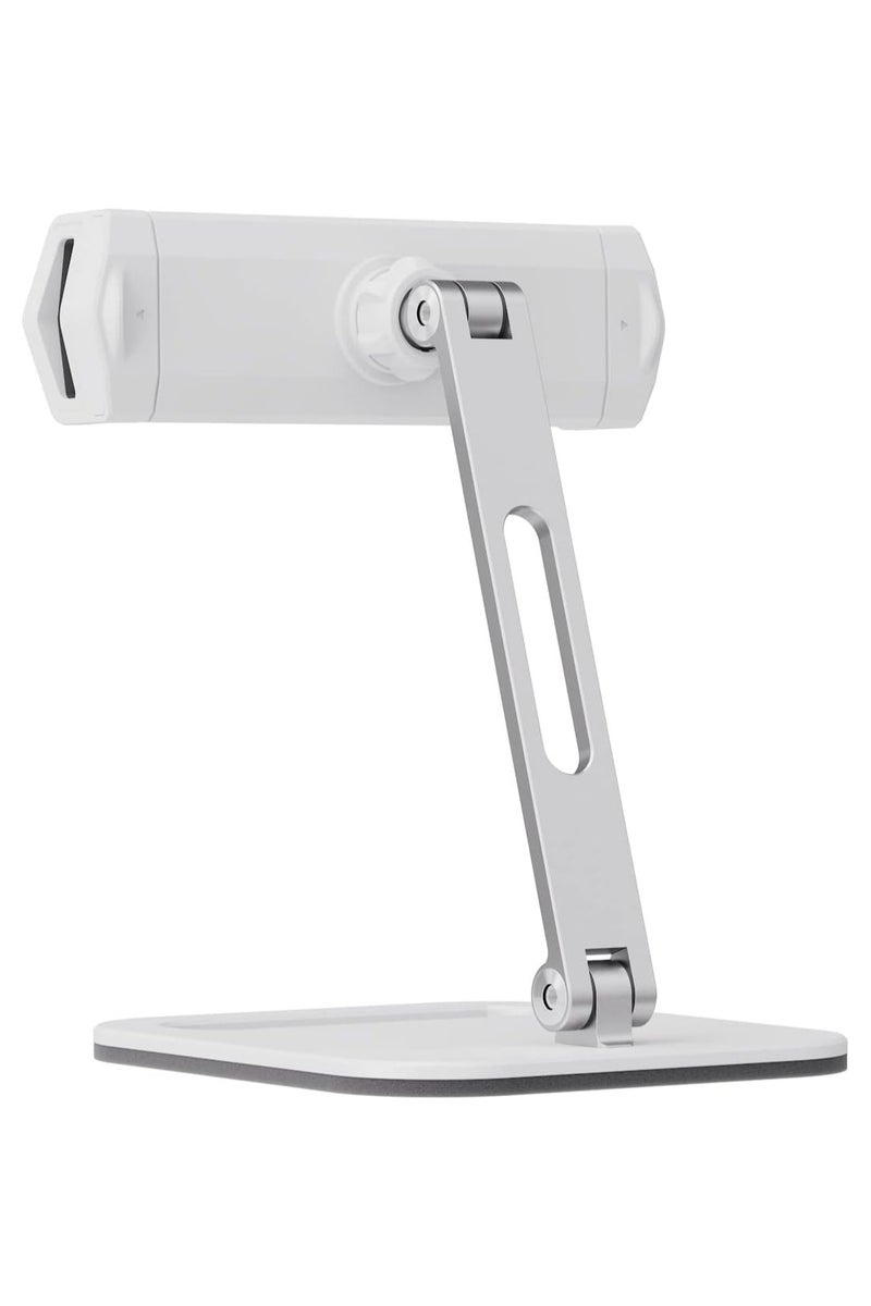 Boneruy work from home office desk 360 rotate aluminum adjustable single pole tablet stand, compatible to 5-14 inch for ipad - silver - Image 3