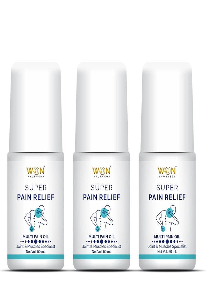 WON AYURVEDA SUPER PAIN RELIEF OIL - PACK OF 3 |Ayurvedic pain relief oil| - Image 1