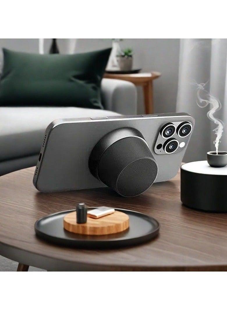 general Smart magnetic bluetooth speaker mobile phone holder mini portable small speaker high-value outdoor listening to songs - Image 2