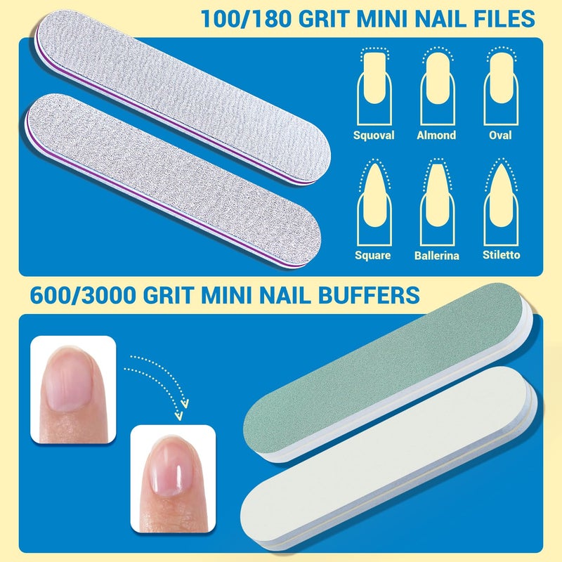 TsMADDTs Nail Polish Remover Kit with 2 pcs Nail Soaking Bowls Manicure Bowls for Hands, Cuticle Remover Tools, Cuticle Oil, Files, Buffers, Brush, Dip Removal Kit - Image 5