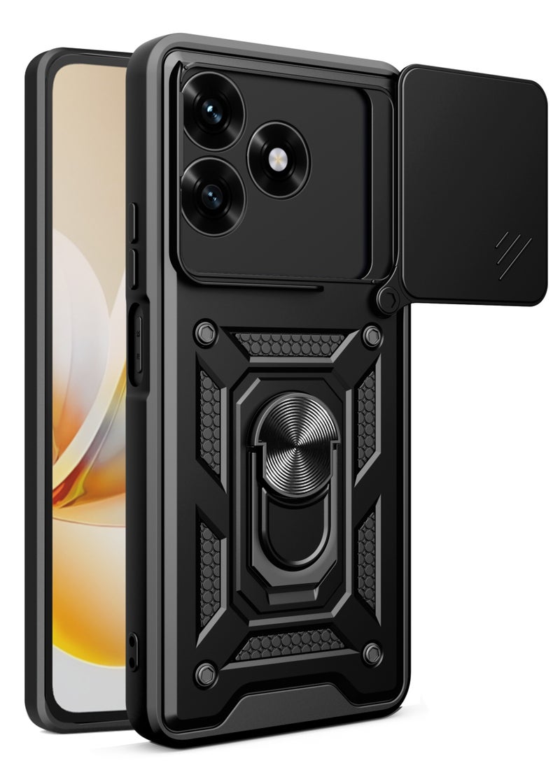 CHEROSIN Phone Cover for Honor X5c/ Honor X5c Plus with Slide Camera Cover Drop Protective Phone Case with Magnetic Car Mount Holder - Image 1