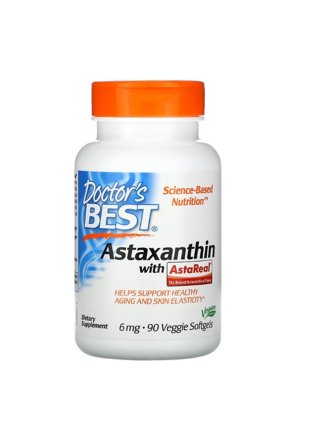 دكتورز بست Astaxanthin with AstaReal 6 mg 90 Veggie Softgels - Image 1