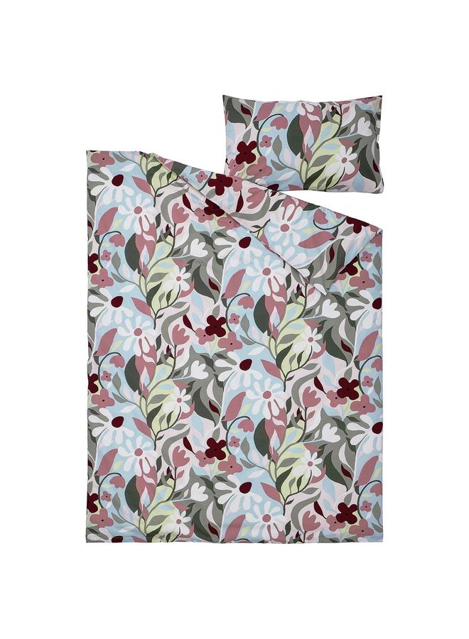 erorex Duvet cover and pillowcase, multicolour/floral pattern, 150x200/50x80 cm - Image 5