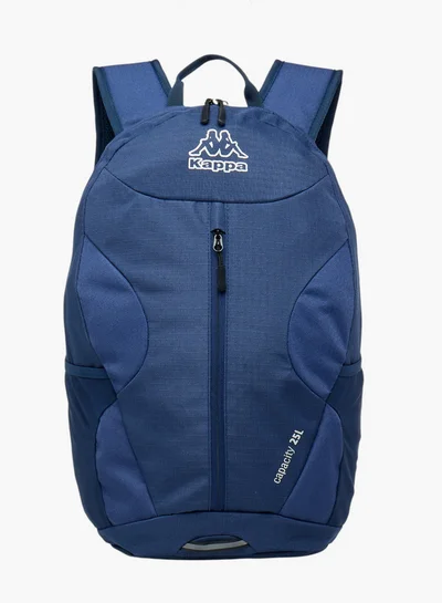 Kappa Logo Print Backpack with Adjustable Straps and Zip Closure - 16x27x46 cm