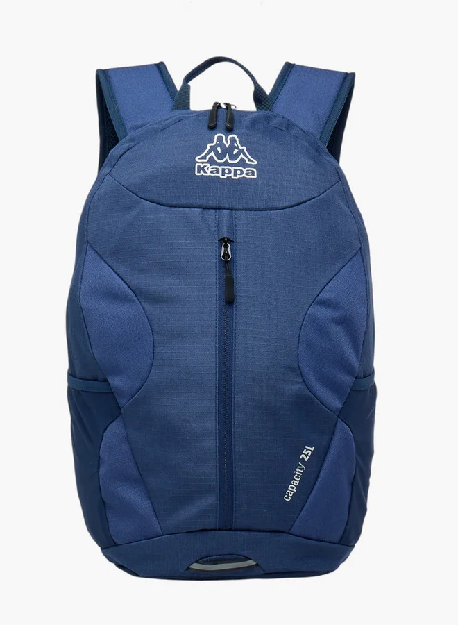 كابا Logo Print Backpack with Adjustable Straps and Zip Closure - 16x27x46 cm