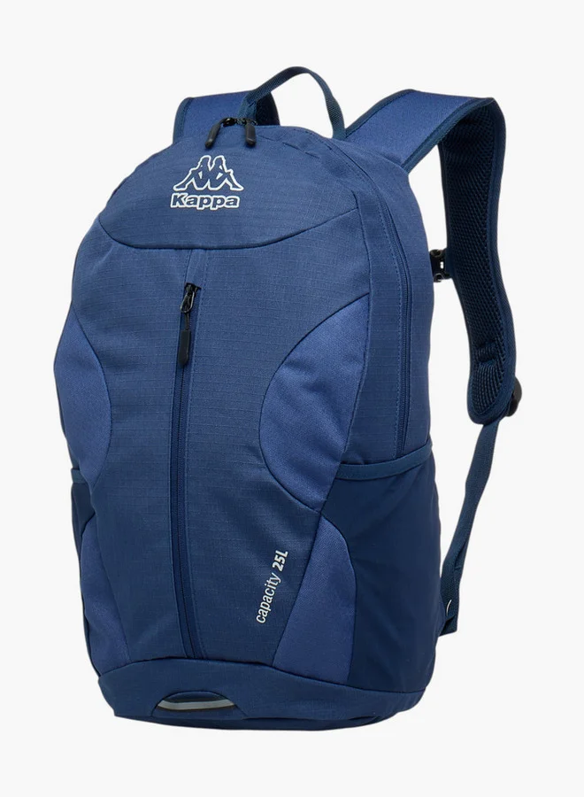 كابا Logo Print Backpack with Adjustable Straps and Zip Closure - 16x27x46 cm