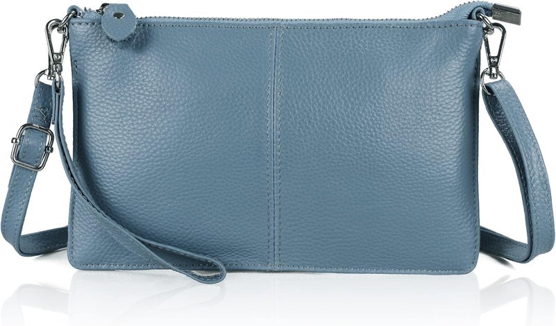 befen Genuine Leather Wristlet Clutch Wallet Purses Small Crossbody Bags for Women with RFID Blocking Card Slots - Image 1