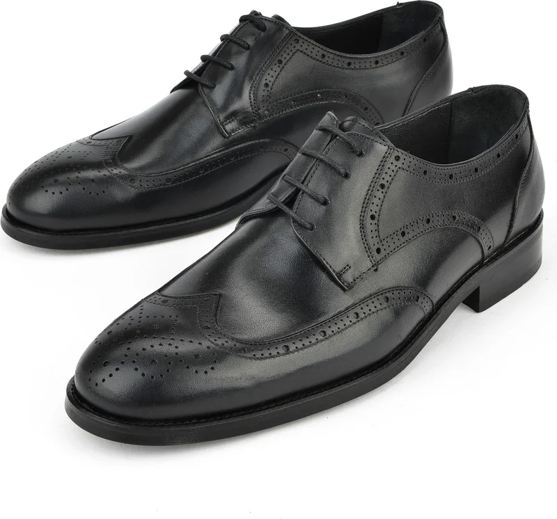 Ziya , Men's Leather Classic Shoes 1511027Z409 Black